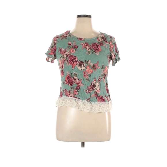 Rewind Tops - Women's Rewind Short Sleeve Blouse Medium